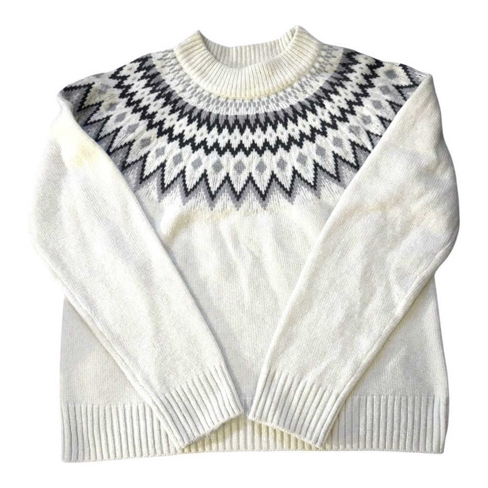 H&M Fair Isle Soft knit crewneck sweater, Size Small, jacquard, cozy
